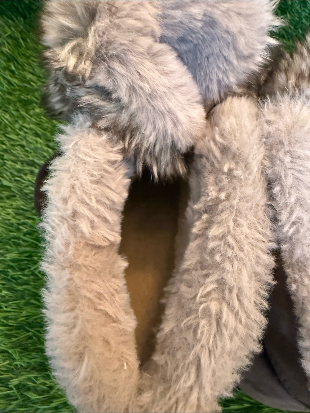 Cougar Daniel Faux Fur Trim Brown Platform Winter boots- Women gray/taupe 9.0 - Picture 6 of 7